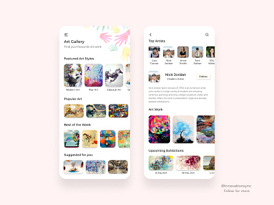 Art Gallery App Design