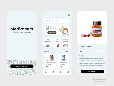 Online Pharmacy App Ui Design