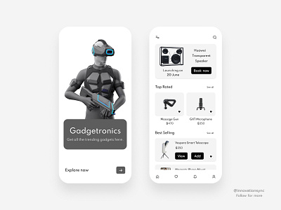 E-commerce Gadgets App Store 3d animation branding design digitaldesign flatdesign graphic design illustration innovationsync logo motion graphics ui webdesign