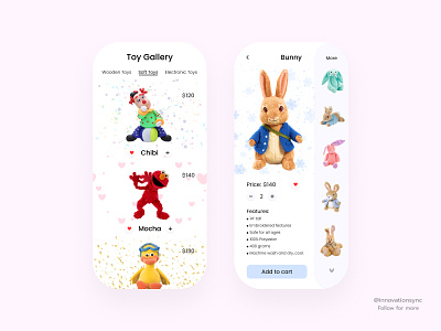 E-commerce Toys App Design