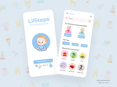 Baby Products App Design