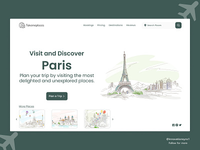 Travel App Landing Page Design