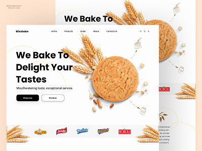 Bakery Website Design 3d animation art branding design digitaldesign flatdesign graphic design illustration innovationsync landing page logo minimal design mobile motion graphics print ui vector webdesign website