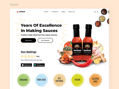 Sauce Website Landing Page 3d animation app branding design digitaldesign flatdesign graphic design illustration innovationsync landing page logo mobile motion graphics print product design typography ui vector webdesign