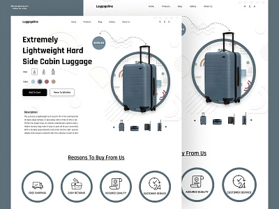 Luggage Website Design 3d animation art branding design digitaldesign flatdesign graphic design illustration innovationsync landing page logo minimal design mobile motion graphics print product design typography ui webdesign