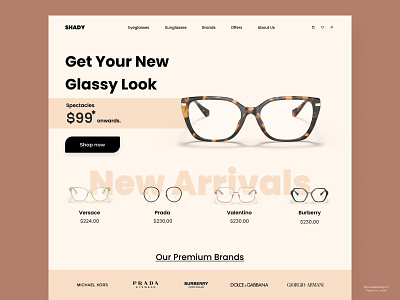 Glasses Website Landing Page