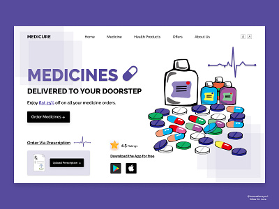 Pharmacy Website Landing Page 3d animation app art branding design digitaldesign flatdesign graphic design illustration innovationsync logo minimal design mobile motion graphics print product design typography ui webdesign