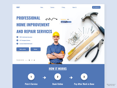 Home Repair Services Website 3d animation art branding design digitaldesign flatdesign graphic design illustration innovationsync logo minimal design mobile motion graphics nft print product design typography ui webdesign