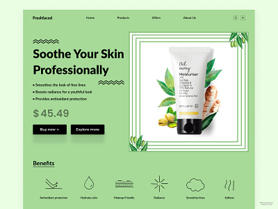 Skincare Website Landing Page