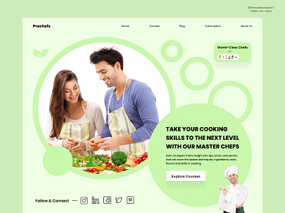 Cooking Website Landing Page 3d animation art branding design digitaldesign flatdesign graphic design illustration innovationsync logo minimal design mobile motion graphics nft print product design typography ui webdesign