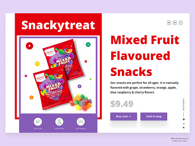 Snacks Website Landing Page