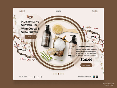 Beauty Products Website Landing Page 3d animation art branding design digitaldesign flatdesign graphic design illustration innovationsync logo mobile motion graphics nft print product design typography ui vector webdesign