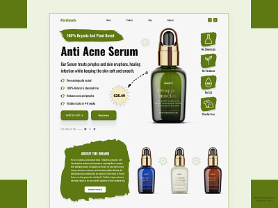 Skincare Website Landing Page