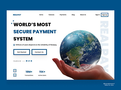 Payment Website Landing Page