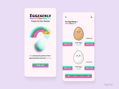 Egg Shop Mobile App Design 3d animation art branding design digitaldesign flatdesign graphic design illustration innovationsync landing page logo mobile motion graphics nft print product design typography ui webdesign