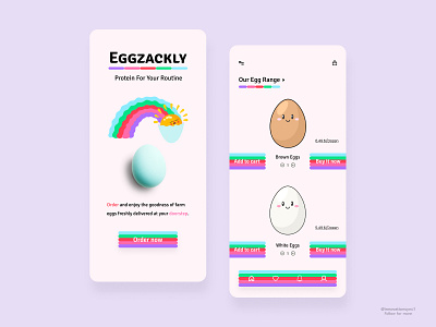 Egg Shop Mobile App Design
