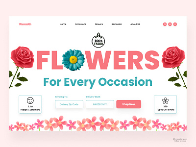 Flower Website Header