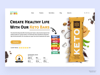 Keto Website Landing Page 3d animation art branding digitaldesign flatdesign graphic design illustration innovationsync logo minimal mobile motion graphics nft product design shopify typography ui vector webdesign