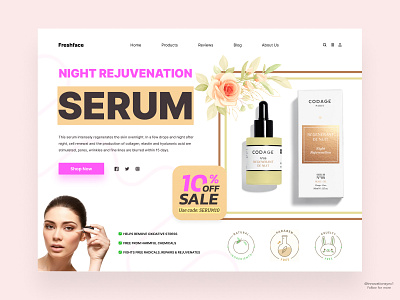 Beauty Product Website 3d animation art branding digitaldesign ecommerce flatdesign graphic design illustration innovationsync landing page logo mobile motion graphics nft product design shopify typography ui webdesign