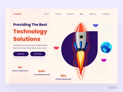 Technology Solutions Website 3d animation art branding digitaldesign flatdesign graphic design illustration innovationsync landing page logo minimal mobile motion graphics nft product design shopify typography ui webdesign