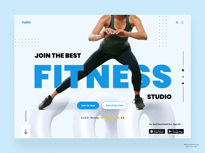 Fitness Website 3d animation art branding digitaldesign flatdesign graphic design illustration innovationsync landing page logo mobile motion graphics nft product design shopify typography ui vector webdesign