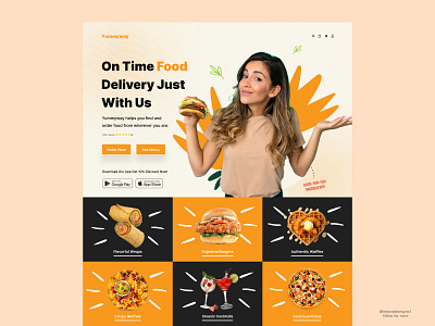 Food Delivery Website 3d animation art branding design digitaldesign flatdesign graphic design illustration innovationsync landing page logo minimal mobile motion graphics nft product design typography ui webdesign