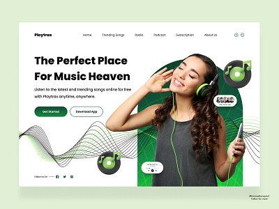 Music website Landing Page