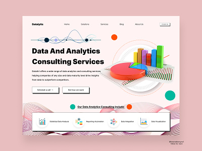 Data Analytics Website 3d animation art branding digitaldesign ecommerce flatdesign graphic design illustration innovationsync landing page logo mobile motion graphics nft product design typography ui vector webdesign