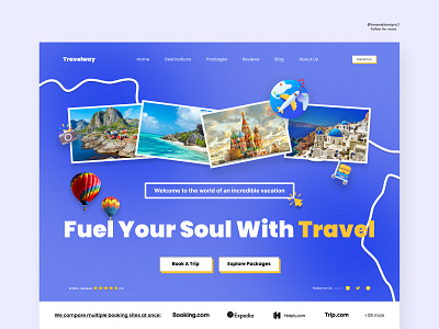 Travel Website 3d animation art branding dashboard digitaldesign flatdesign graphic design illustration innovationsync landing page logo mobile motion graphics nft product design typography ui vector webdesign