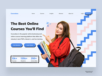 Online Learning Website 3d animation art branding dashboard digitaldesign flatdesign graphic design illustration innovationsync landing page logo mobile motion graphics nft product design typography ui vector webdesign