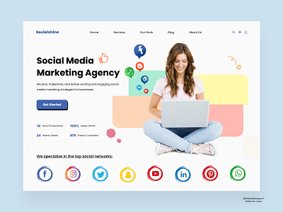 Social Media Marketing Agency 3d animation art branding dashboard digitaldesign flatdesign graphic design illustration innovationsync landing page logo mobile motion graphics nft product design typography ui vector webdesign