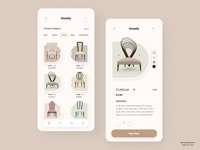 Furniture App Design 3d animation art branding digitaldesign ecommerce flatdesign graphic design illustration innovationsync landing page logo mobile motion graphics nft product design typography ui vector webdesign