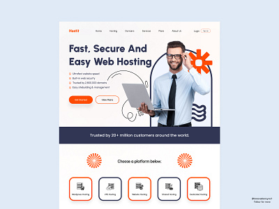 Web Hosting Website 3d animation art branding dashboard digitaldesign flatdesign graphic design illustration innovationsync landing page logo mobile motion graphics nft product design typography ui vector webdesign