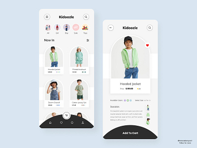 Kids E-commerce App 3d animation app art branding digitaldesign flatdesign graphic design illustration innovationsync logo mobile motion graphics nft product design shopify typography ui vector webdesign