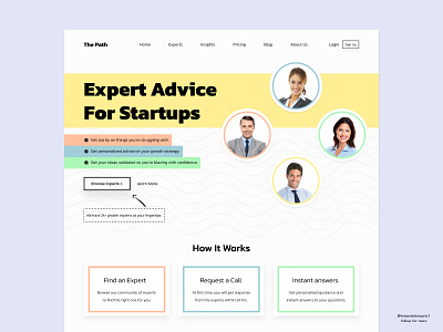 Startup Expert Website 3d animation art branding dashboard digitaldesign flatdesign graphic design illustration innovationsync landing page logo mobile motion graphics nft product design typography ui vector webdesign