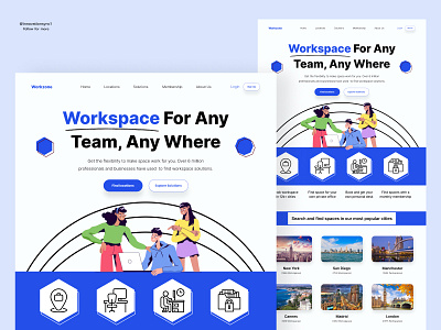 Workspace Website Design 3d abstract design animation art branding digitaldesign flatdesign graphic design illustration innovationsync landing page logo mobile motion graphics nft product design typography ui vector webdesign