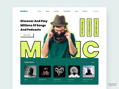 Music Website Landing Page