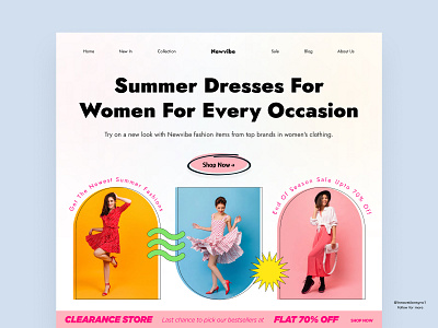 Women Clothing Website 3d animation art branding digitaldesign ecommerce flatdesign graphic design illustration innovationsync landing page logo mobile motion graphics product design shopify typography ui vector webdesign