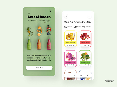 Smoothies App Design