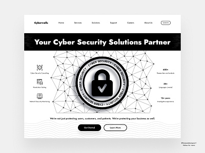 Cyber Security Landing Page 3d animation art branding dashboard digitaldesign flatdesign graphic design icon illustration innovationsync logo mobile motion graphics nft product design typography ui vector webdesign