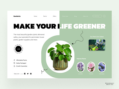 Plants Website Landing Page