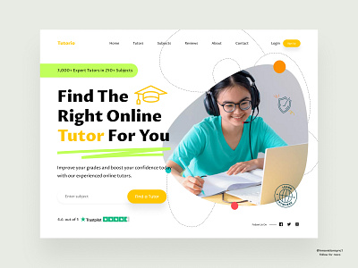 Online Tutoring Website 3d animation art branding dashboard digitaldesign flatdesign graphic design illustration innovationsync landing page logo mobile motion graphics nft product design typography ui vector webdesign