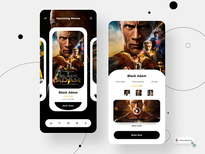 Movie Ticket Booking App 3d animation art branding digitaldesign ecommerce flatdesign graphic design icon illustration innovationsync logo mobile motion graphics nft product design typography ui vector webdesign