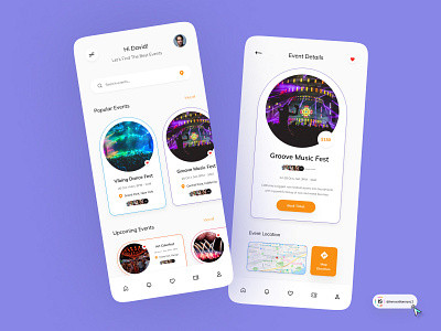 Event App Design 3d animation art branding dashboard digitaldesign flatdesign graphic design icon illustration innovationsync logo mobile motion graphics nft product design typography ui vector webdesign