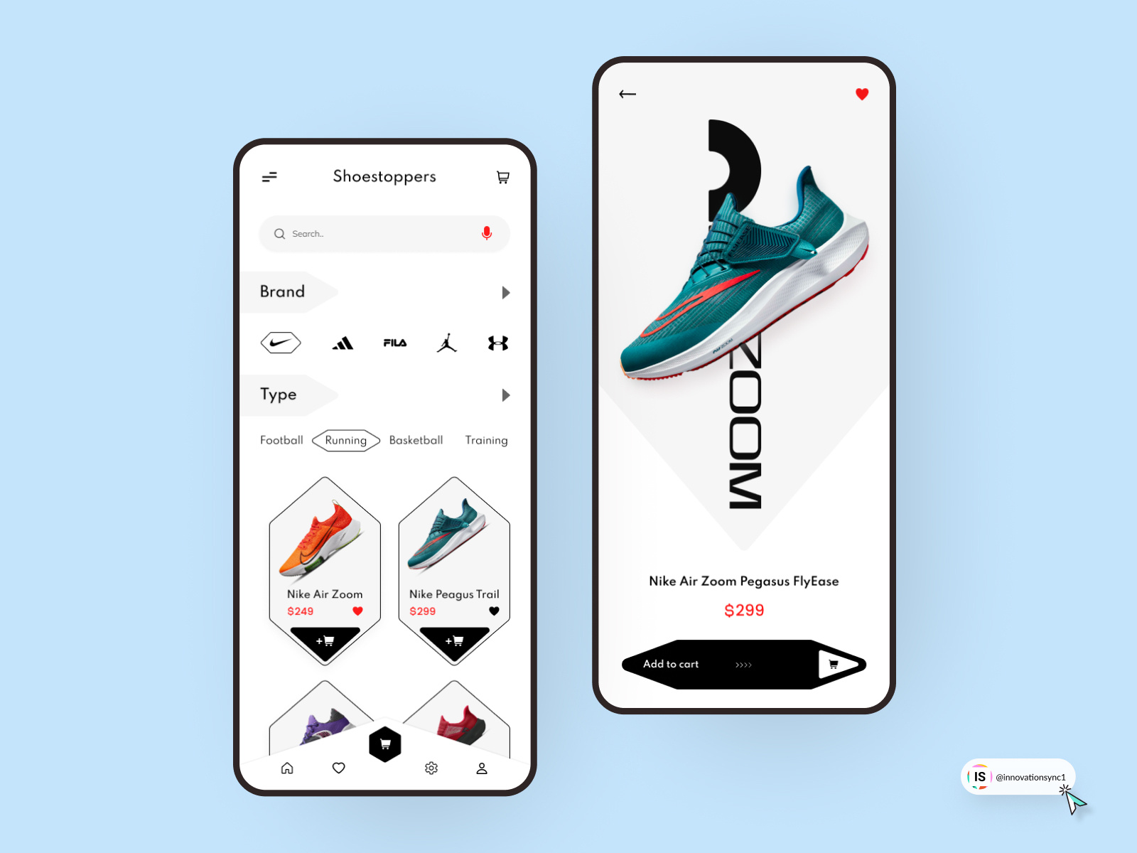 Shoes App Design by InnovationSync on Dribbble