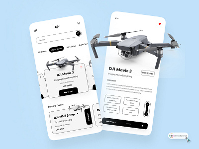 Drone Store App Design 3d animation art branding digitaldesign ecommerce flatdesign graphic design illustration innovationsync logo mobile motion graphics nft product design shopify typography ui vector webdesign