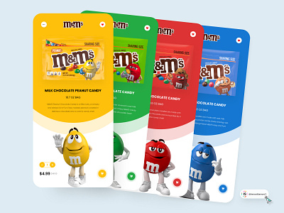 M&M's UI Design 3d animation art branding digitaldesign ecommerce flatdesign graphic design illustration innovationsync logo mobile motion graphics nft product design shopify typography ui vector webdesign