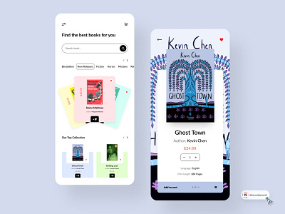 Book Store App Design 3d animation art branding digitaldesign ecommerce flatdesign graphic design illustration innovationsync logo mobile motion graphics nft product design shopify typography ui vector webdesign