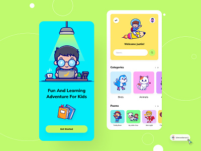 Kids Learning App Design 3d animation art branding dashboard digitaldesign flatdesign graphic design icon illustration innovationsync logo mobile motion graphics nft product design typography ui vector webdesign