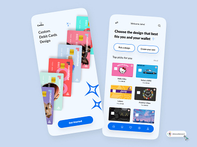 Customize Card App Design 3d animation art branding dashboard digitaldesign flatdesign graphic design icon illustration innovationsync logo mobile motion graphics nft product design typography ui vector webdesign